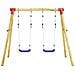 Set Altalena da Giardino 230x130x166 cm in Legno di Pino - Foto miniatura 3