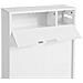 Carrello Salvaspazio Portarotolo Portascopino Con Ruote Bianco Bzr31-w - Foto miniatura 3