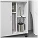 Carrello Salvaspazio Portarotolo Portascopino Con Ruote Bianco Bzr31-w - Foto miniatura 6