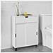 Carrello Salvaspazio Portarotolo Portascopino Con Ruote Bianco Bzr31-w - Foto miniatura 7