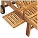 Lettino Prendisole con Tavolo in Legno Massello di Teak - Foto miniatura 3