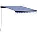 Tenda Da Sole Retrattile Manuale 350x250 Cm Blu E Bianca - Foto miniatura 1