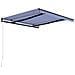 Tenda Da Sole Retrattile Manuale 350x250 Cm Blu E Bianca - Foto miniatura 3