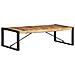 Tavolino Da Salotto 140x70x40 Cm In Legno Di Mango Grezzo - Foto miniatura 1