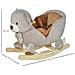 Dondolo A Forma Di Orso Per Bambini 18-36 Mesi - Grigio - Foto miniatura 5