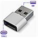 Adattatore Usb A Usb-c, Smartphone, Tablet, Pc, Carica E Sincro, Argento - Foto miniatura 7