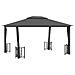 Gazebo Con Teli Laterali E Doppio Tetto 3x4 M Antracite - Foto miniatura 1