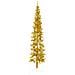 Albero Natale Artificiale Sottile A Metà Con Supporto Oro 210cm - Foto miniatura 1