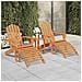 Sedie Giardino Adirondack Poggiapiedi 2pz Legno Massello Acacia - Foto miniatura 1