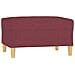 Poggiapiedi Rosso Vino 70x55x41 Cm In Tessuto - Foto miniatura 1