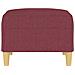 Poggiapiedi Rosso Vino 70x55x41 Cm In Tessuto - Foto miniatura 3