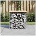 Panca Giardino Design Gabbione 43x44x42 cm Legno Massello Pino - Foto miniatura 1