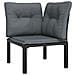 Set Salotto da Giardino 7 pz Nero e Grigio in Polyrattan - Foto miniatura 5