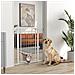 Cancellino per Cani Regolabile da 76-104 cm, Cancelletto Alto 106 cm con 2 Estensioni, Bianco - Foto miniatura 5
