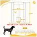Cancellino per Cani Regolabile da 76-104 cm, Cancelletto Alto 106 cm con 2 Estensioni, Bianco - Foto miniatura 6