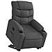 Poltrona Alzapersona Reclinabile Elettrica Grigio Scuro Tessuto - Foto miniatura 3