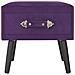 Lusso Casadino -  Comodino Viola Scuro 40x35x40 Cm In Velluto - Foto miniatura 4