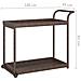 Carrello Da Bar Marrone 100x45x83 Cm In Polyrattan - Foto miniatura 5