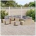 Set Divano da Giardino  da 13 Pezzi con Cuscini Beige Polyrattan Acacia, Divano da Giardino a Due Posti  con Cuscini Beige Polyrattan, Set da Pranzo da Giardino  da 3 Pezzi con Cuscini Beige Polyrattan Acacia - Foto miniatura 3