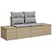 Set Divano da Giardino  da 13 Pezzi con Cuscini Beige Polyrattan Acacia, Divano da Giardino a Due Posti  con Cuscini Beige Polyrattan, Set da Pranzo da Giardino  da 3 Pezzi con Cuscini Beige Polyrattan Acacia - Foto miniatura 4