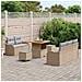 Set Divano da Giardino 8 Pezzi con Cuscini Beige Polyrattan Acacia, Divano da Giardino 2 Posti con Cuscini Beige Polyrattan, Set da Pranzo Giardino 3 Pezzi con Cuscini Beige Polyrattan Acacia - Foto miniatura 3