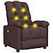 Poltrona Massaggiante Marrone Scuro in Tessuto - Foto miniatura 6