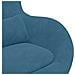Poltrona a Uovo  con Poggiapiedi in Velluto Blu - Foto miniatura 7