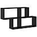 Mensola a muro Rovere Nero 100x20x53 cm Legno Ingegnerizzato - Foto miniatura 1
