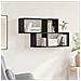 Mensola a muro Rovere Nero 100x20x53 cm Legno Ingegnerizzato - Foto miniatura 2