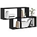 Mensola a muro Rovere Nero 100x20x53 cm Legno Ingegnerizzato - Foto miniatura 3