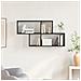 Mensola a muro Rovere Nero 100x20x53 cm Legno Ingegnerizzato - Foto miniatura 4