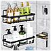 Mensola Bagno Doccia 4in1 Con Porta Sapone Autoadesiva Nera - Foto miniatura 6