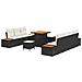 Set Divano da Giardino 10 pcs Nero e Crema 80 x 80 x 71 cm - Foto miniatura 1