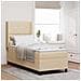 Letto a molle con materasso Crema 90 x 190 cm Tessuto - Foto miniatura 2