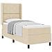 Letto a molle con materasso Crema 90 x 190 cm Tessuto - Foto miniatura 3