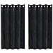 Tende con tende 2 pcs Nero 140 x 140 cm Velluto - Foto miniatura 1
