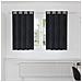 Tende con tende 2 pcs Nero 140 x 140 cm Velluto - Foto miniatura 2