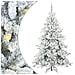 Albero di Natale Artificiale con Rami Pieghevoli Bianco 210 cm - Foto miniatura 1