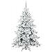 Albero di Natale Artificiale con Rami Pieghevoli Bianco 210 cm - Foto miniatura 4
