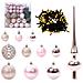 Set di Palle di Natale con 300 LED 120 pcs Rosa Plastica - Foto miniatura 1