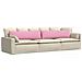 Cuscini da Divano 2 pcs Rosa 145 x 40 cm Tessuto - Foto miniatura 3