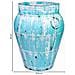 Vaso In Metallo Invecchiato Blu 45x45x60h Cm - Foto miniatura 4