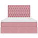 Letto con contenitore e materasso Rosa 140 x 200 cm Velluto - Foto miniatura 7