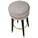 Sgabello Da Bar Paris Grigio E Gold In Tessuto Su Gambe Nere - H 74 Cm - Foto miniatura 3