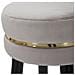 Sgabello Da Bar Paris Grigio E Gold In Tessuto Su Gambe Nere - H 74 Cm - Foto miniatura 4