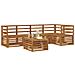 Set divani 6 pcs Naturale Legno di Acacia Massello - Foto miniatura 3