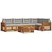 Set di divani da esterno 6 pcs Grigio Naturale e Chiaro - Foto miniatura 1