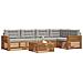 Set di divani da esterno 6 pcs Grigio Naturale e Chiaro - Foto miniatura 3