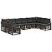 Set Divano da Giardino 10 pcs Grigio polyrattan - Foto miniatura 1
