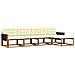 Set di divani da esterno con cuscino 5 pcs Naturale e Crema - Foto miniatura 1